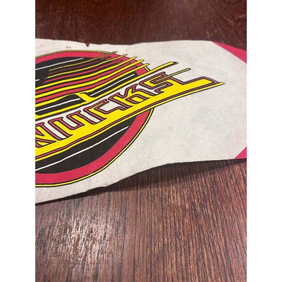 1980s Vancouver Canucks NHL Hockey Large Vintage Pennant - Picture 3 of 8